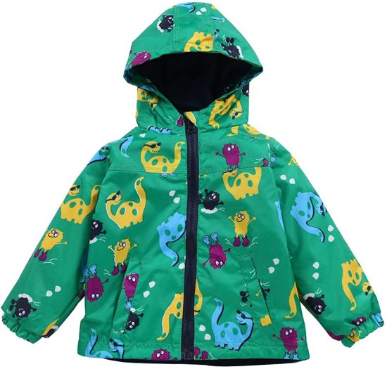 Boys Girls Waterproof Raincoat Hooded Jacket Dinosaur Coat Trousers Suit