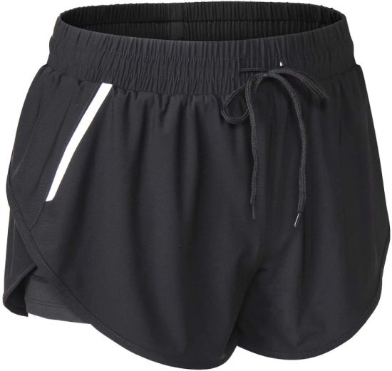 2 in 1 Women Running Shorts Women Gym Shorts for Yoga Workout Ladies Sport Shorts Breathable Fast Drying