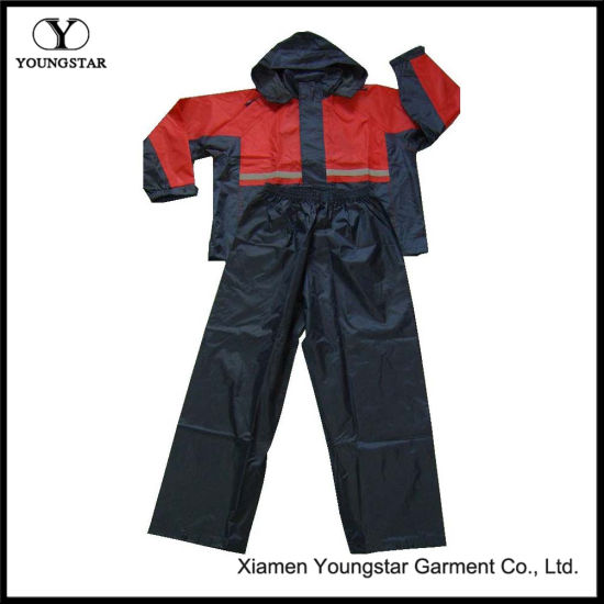 PVC Coated Waterproof Rainsuit / Rain Suit for Outdoor Travel