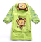 Outdoor Travel Big Hat Children Raincoat Thick Cartoon Breathable Odorless with Bag Zipper Boys and Girls Raincoat Green Monkey