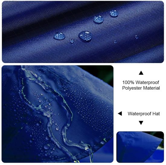 Raincoat Poncho, 3 in 1 Reusable Waterproof Raincoat/Sunshade Tarp/Tent Ground Sheet Mat with Carry Pouch for Bike Hiking Camping Outdoor Activ