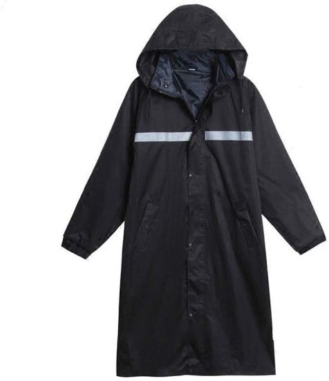 Rain Poncho for Adults Waterproof Raincoat Long Raincoat Thicken Durable Outdoor Adults Men Waterproof Rain Coat Police Working Motercycle Rainwear Trench Coat
