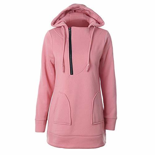 Autumn/Winter Warm Solid Color MID-Long Sports Hoodie Long Sleeve Shirt