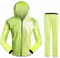 Men′s Reusable Waterproof Rain Suits Outdoor Hooded Raincoat Rain Jacket and Trousers Set