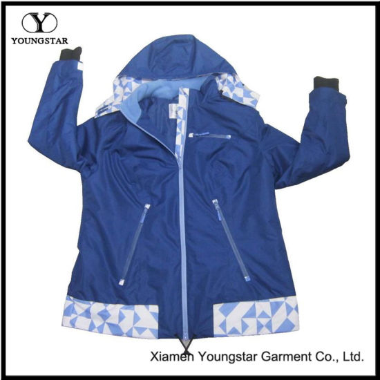Ys-1064 Blue Waterproof Breathable Mens Winter Softshell Jacket Windbreaker