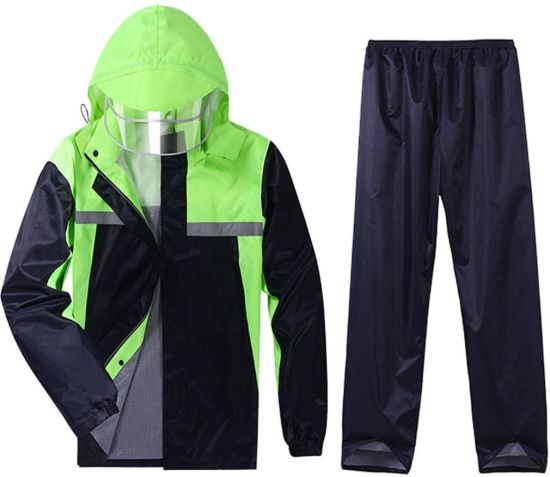 Mens/Womens Waterproof Set Mens Waterproof Rain Coat Jacket Coat Trousers Bottoms Set Suit Work Camping Fishing (Size: L)