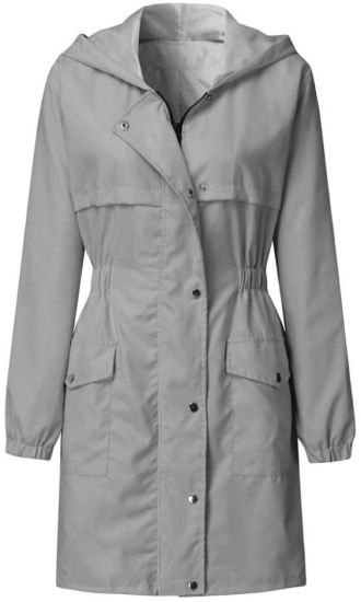 Outdoor Waterproof Jackets Trench Rain Coat Outdoor Hoodie Waterproof Hooded Raincoat MID-Long Trench Coat Belt Windbreak Outwear