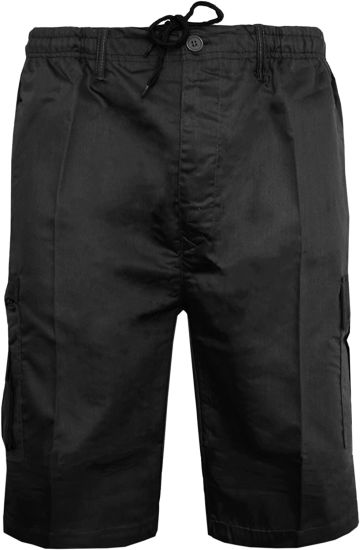 Mens Plain Shorts Cargo Combat Casual Summer Beach Sports Fashion Poly Cotton Travel Pockets Work Short Elasticated Waist Lightweight Half Pants Plus Big Sizes