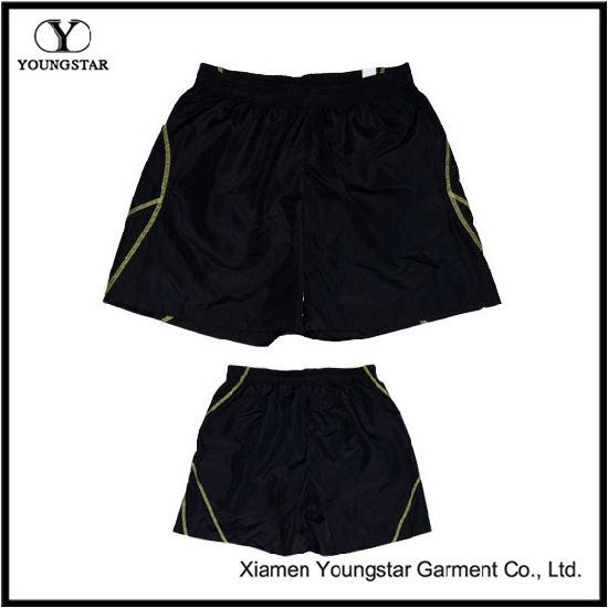 Men′s Black Color Sports Shorts / Board Shorts with Polyester Fabric
