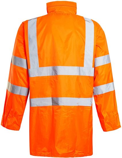 Unisex Plain Rain Suit 2 Piece High Visibility Rain Jacket Trouser Waterproof Workwear