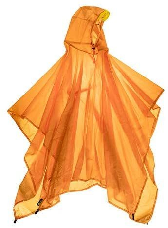 Waterproof Lightweight Raincoat Outdoor Mountain 1500mm 20d Double Silicone Coated Nylon Raincoat Mini Sun Shelter Orange-Yellow