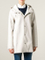 Hooded White PVC Polyester Long Raincoat for Women