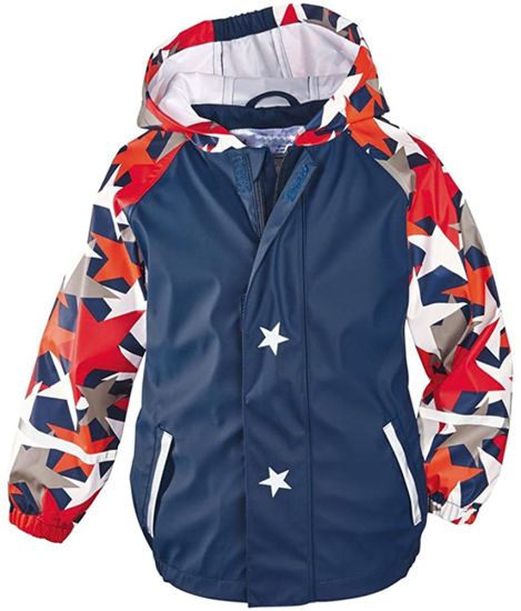 Little Boys Light Reflective Hooded Raincoat Waterproof Jacket Rainwear